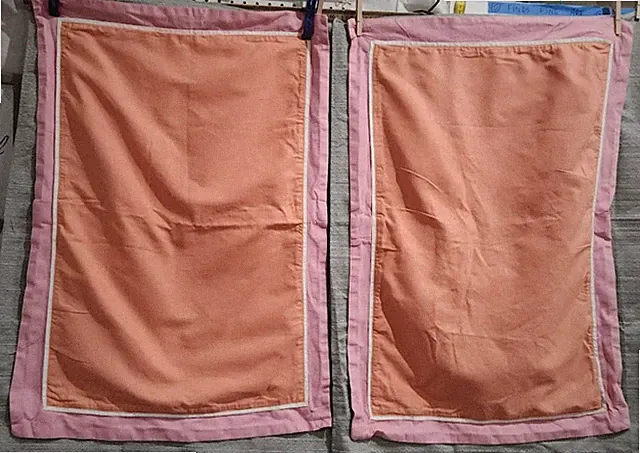 2 Kate Spade pillow case shams pink orange colorful 100% Cotton Standard