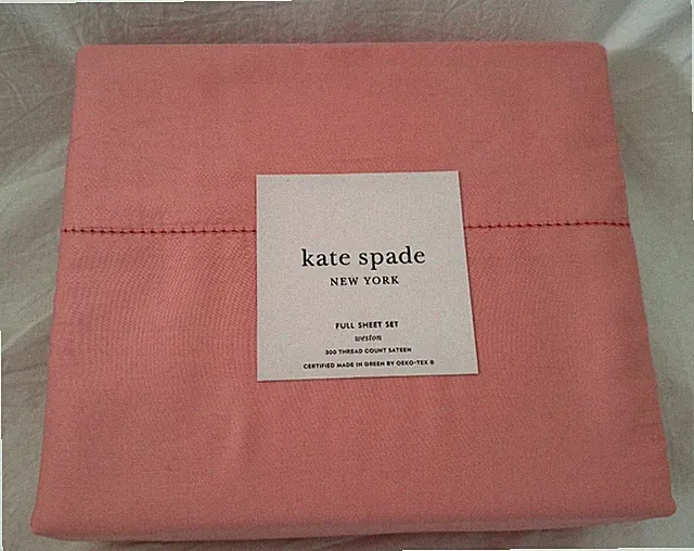 4 pc Kate Spade NY Weston 300 TC Pink Full Sheet Set NIP