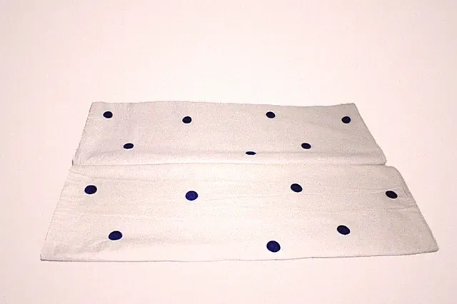Kate Spade Deco Dot Euro Shams 100% Cotton Nautical Nouveau Embroidered Blue