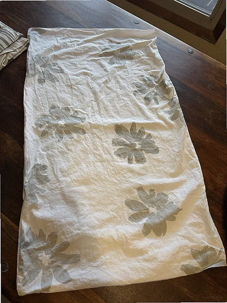Kate Spade New York Brushstroke Garden King Shams Grey Floral 100% Cotton Set