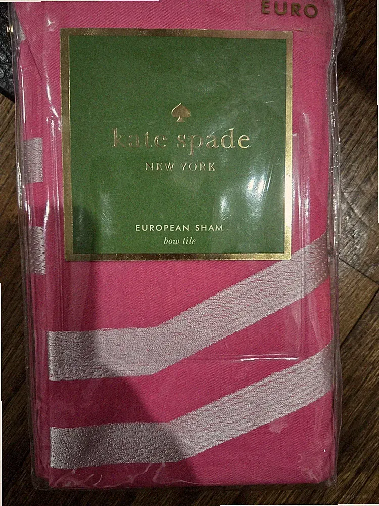 kate spade New York European Sham Pillowcases PINK