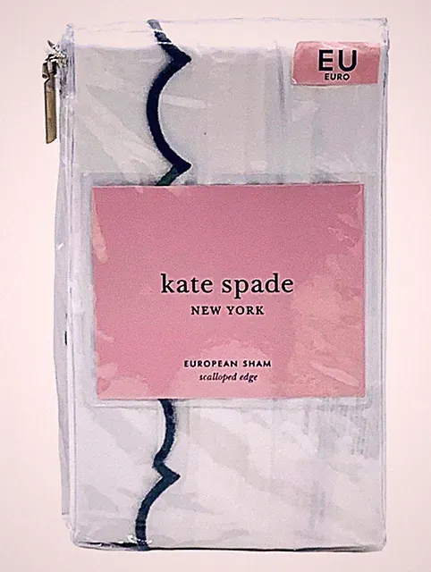 Kate Spade New York FALLING FLOWER White European Pillow Sham NEW