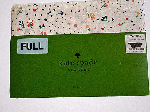 Kate Spade New York Full Sheet Set 4 pc. 100% Cotton. CERTIFIED OEKO-TEX