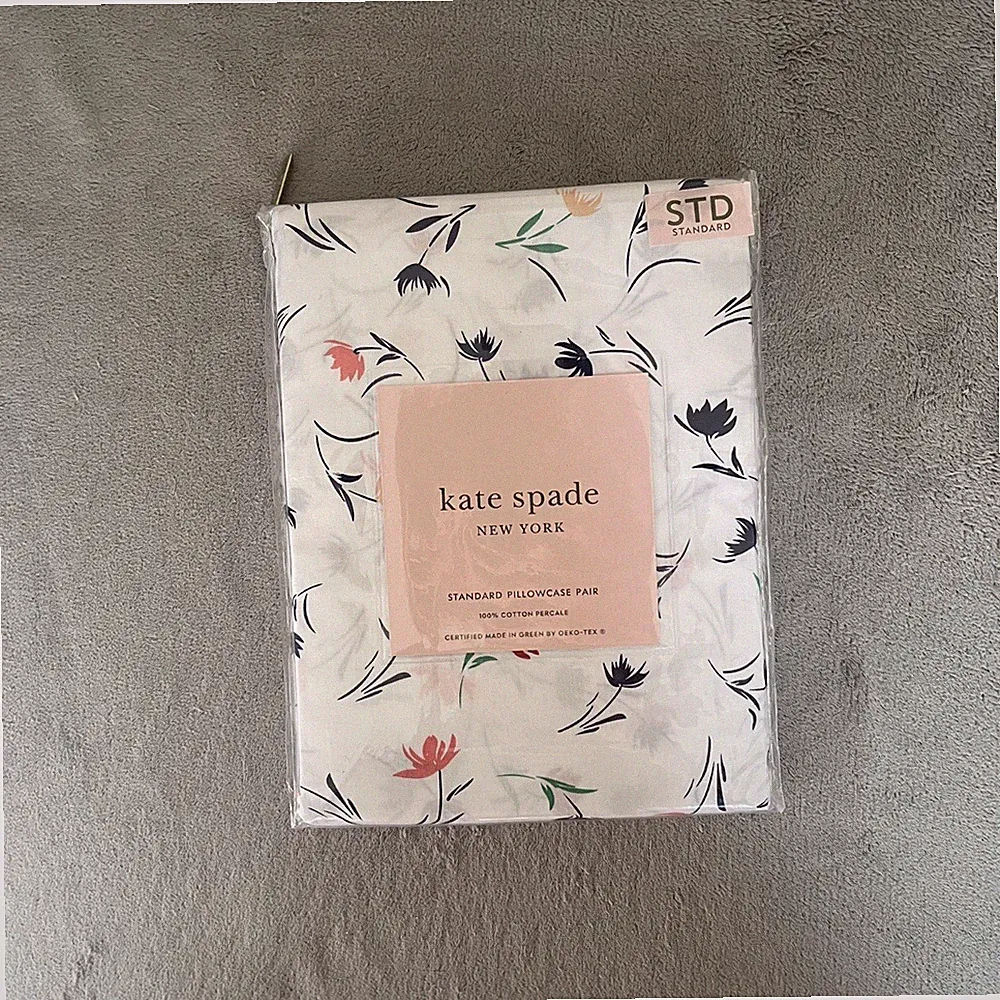 Kate Spade New York Multicolor Flower Pillowcase Pair - Standard (Brand New)
