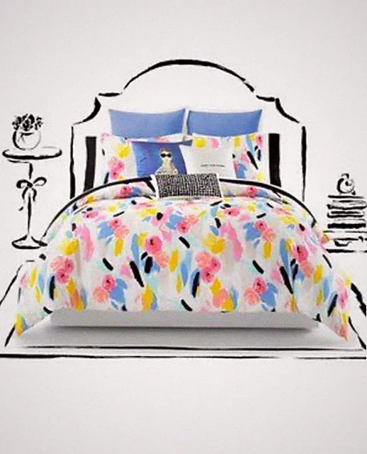 Kate Spade New York Pinball Flora Queen/Full Size Comforter Set NWT