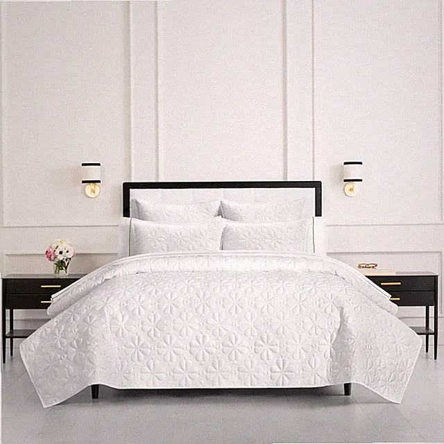 kate spade new york Spade Floral 3-Piece King Quilt Bedding Set, 100% Cotton...