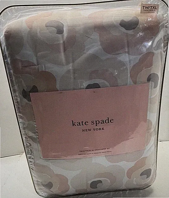 Kate Spade New York Twin XL Twin Comforter Set Sham Deco Rose Pink Floral NEW