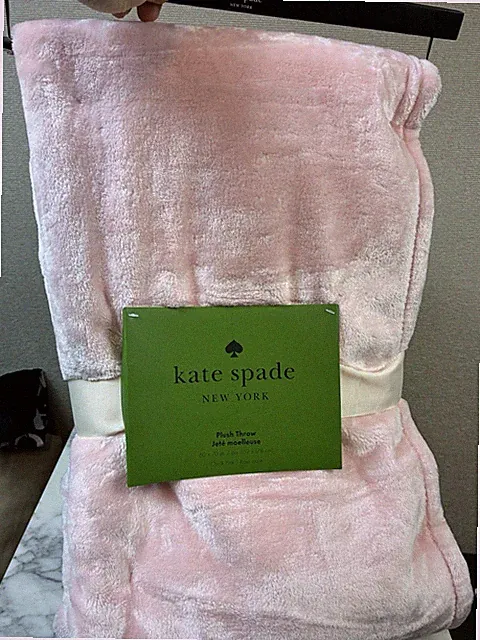 Kate Spade Plush Fleece Throw in Light Pink Color - 60” X 70” Brand New