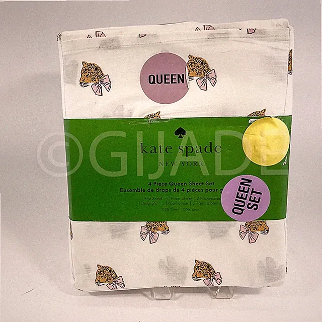 Kate Spade Queen Bed Sheet 4Pcs Set Cheater 100% Cotton New