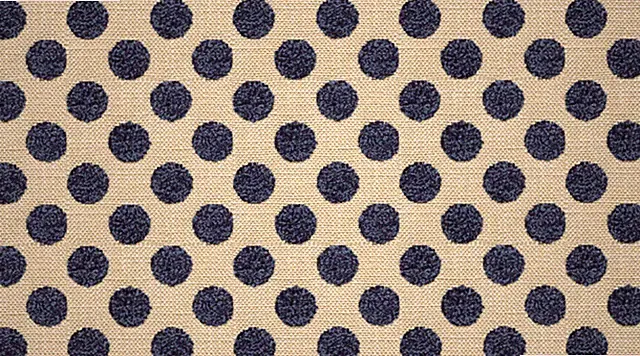 Kravet Kate Spade All Over Circle Weave Uphol Fabric- Posie Dot / Navy 5.40 yds