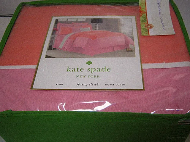 New Kate Spade New York SPRING STREET King Duvet Cover ~ Orange Pink Blossom NIP